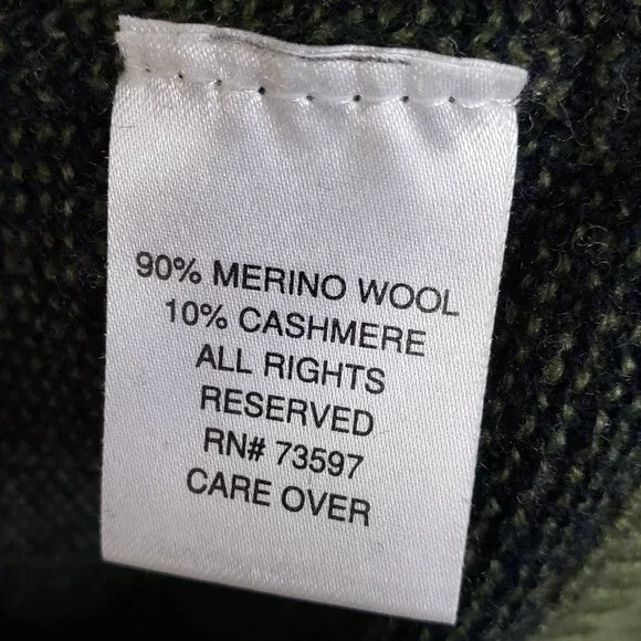 Raffi Merino Wool Cashmere Sweater V-Neck Pullover size XL Men's